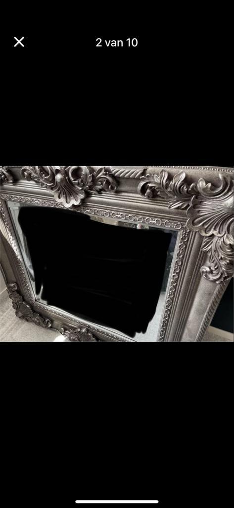 Zware Spiegel - Bronskleurig, Huis en Inrichting, Woonaccessoires | Spiegels, Gebruikt, 75 tot 100 cm, 100 tot 150 cm, Rechthoekig