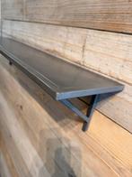 Metalen wandplank met vaste plankdragers - steunen, -, -, Ophalen of Verzenden, Zo goed als nieuw