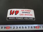 sticker WP white power motor air forks springs gas shocks *, Ophalen, Zo goed als nieuw