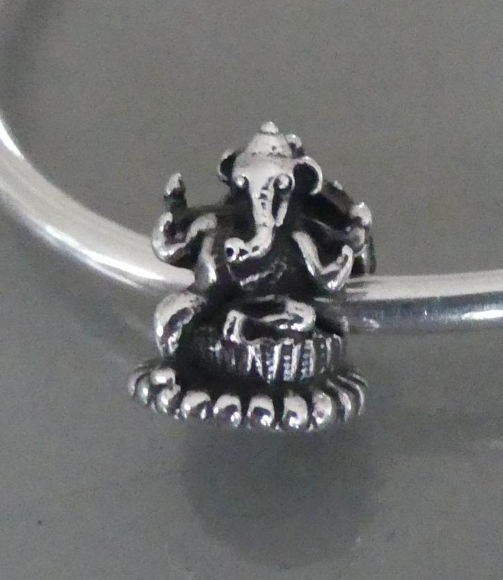 Trollbeads de GANESHA, Sieraden, Tassen en Uiterlijk, Bedels, Zo goed als nieuw, Trollbeads, Zilver, 1 bedel, Verzenden