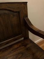 ZEER MOOIE HOUTEN BANK – massief teakhout – HALBANK flamant, Ophalen, 125 cm of meer, Zo goed als nieuw, Maasbrachterweg 54 Echt