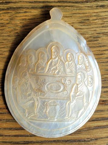 icoon laatste avondmaal mother of pearl beschikbaar voor biedingen