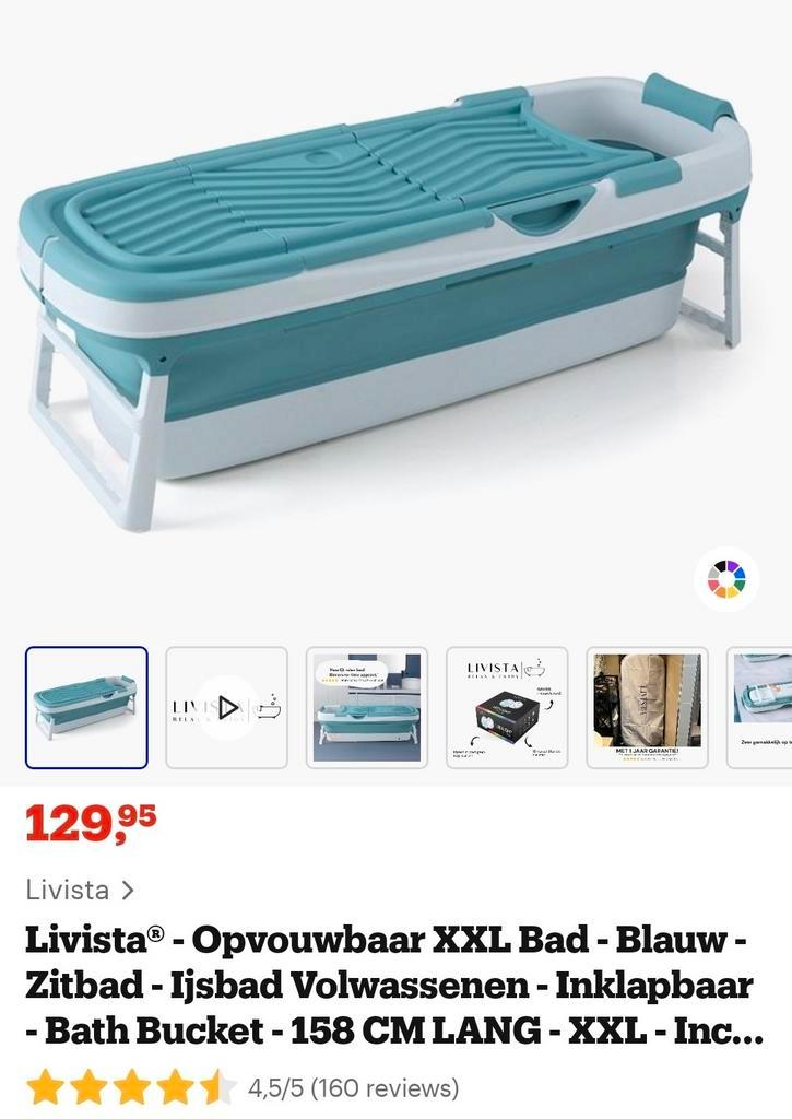 Opvouwbaar Ligbad XXL - Ideaal voor kleine ruimtes!, Huis en Inrichting, Badkamer | Badkamermeubels, Nieuw, Overige typen, Minder dan 100 cm