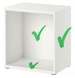 Basiselementen besta wit (deur, achter-voor-zijkant), Huis en Inrichting, Ophalen, Nieuw, Scandinavisch, 50 tot 100 cm