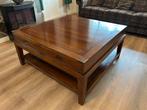 Eiken salontafel met 4 lades, Huis en Inrichting, Tafels | Salontafels, Ophalen, 100 tot 150 cm, 50 tot 100 cm, Zo goed als nieuw