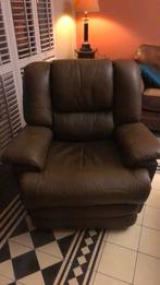 Lederen RELAX FAUTEUIL kleur bruin, Huis en Inrichting, Fauteuils, Ophalen of Verzenden, Zo goed als nieuw, 75 tot 100 cm, 50 tot 75 cm