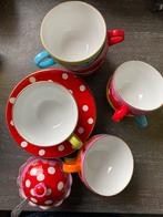 Oilily kop en schotels (8 stuks), Huis en Inrichting, Keuken | Servies, Ophalen, Keramiek, Zo goed als nieuw, Overige stijlen