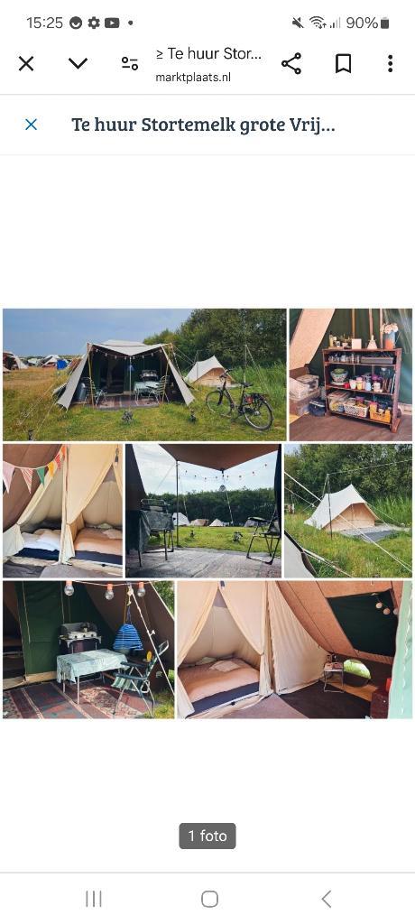 Vlieland Tent te huur voor 4 a 5 p 2026, Caravans en Kamperen, Tenten, tot en met 5, Zo goed als nieuw, Ophalen