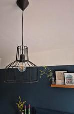 Zwarte draadstaal hanglamp, Huis en Inrichting, Nieuw, Ophalen of Verzenden, Industriel, Metaal