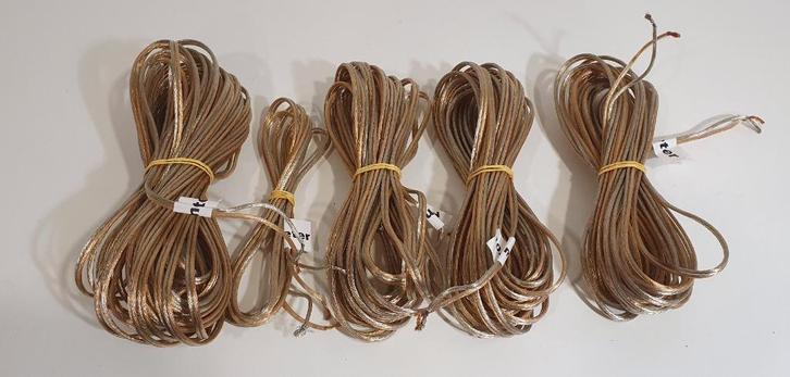 Set Luidsprekerkabels 2.5 mm² – 5 Stuks – Zo Goed Als Nieuw, Audio, Tv en Foto, Audiokabels en Televisiekabels, Zo goed als nieuw
