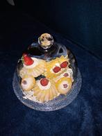 Glazen stolpje incl decoratie.(namaak zandkoekjes), Ophalen of Verzenden, Nieuw