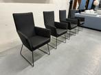 4 Nieuw Label Vandenberg Donna eetkamerstoel zwart leer, Huis en Inrichting, Stoelen, Zwart, Nieuw, Leer, Ophalen of Verzenden