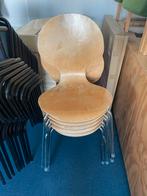 6 vergaderstoelen eetkamerstoelen gebogen hout, Huis en Inrichting, Stoelen, Ophalen, Bruin, Zo goed als nieuw, Vijf, Zes of meer stoelen