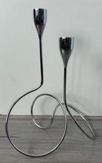 Loop design kandelaar verchroomd, Loop, Gebruikt, Overige kleuren, 25 tot 50 cm