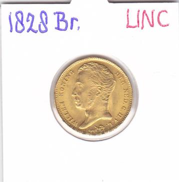 Schitterend gouden tientje 1828 Brussel UNC voor 1495 euro beschikbaar voor biedingen