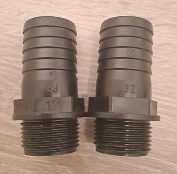2x slangtule | 32 mm x 1 inch | nieuw! beschikbaar voor biedingen