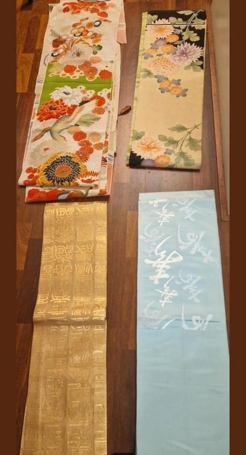 4 Obi kimono doeken. Japan., Antiek en Kunst, Antiek | Kleden en Textiel, Ophalen of Verzenden