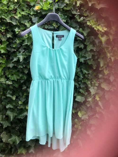 Luchtige zomerjurk mintgroen mt 38 (eur 34) Amisu, Kleding | Dames, Jurken, Zo goed als nieuw, Maat 38/40 (M), Groen, Onder de knie