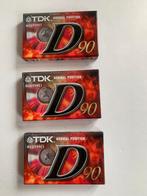 TDK D90 cassettebandjes, nieuw, 3 voor 10€, Cd's en Dvd's, Cassettebandjes, 2 t/m 25 bandjes, Overige genres, Ophalen of Verzenden