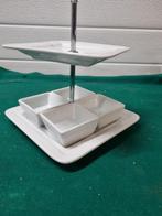 etagere wit twee lagen en vier bakjes, Ophalen of Verzenden, 'T Olde Gre-j, Info@toldegrej.nl, Endepoelstraat 20f Didam