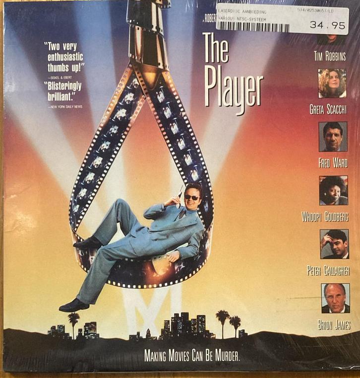 laserdisc The Player van Robert Altman (NTSC), Cd's en Dvd's, Dvd's | Filmhuis, Zo goed als nieuw, Overige gebieden, Vanaf 6 jaar