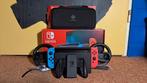 Nintendo Switch helemaal compleet + hoes, Ophalen of Verzenden, Zo goed als nieuw, Met 2 controllers, Switch 2019 Upgrade