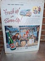 Blikken  7Up plaat van 1948, Verzamelen, Merken en Reclamevoorwerpen, Ophalen of Verzenden, Zo goed als nieuw, Reclamebord