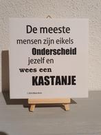 Wandtegel tegelwijsheid grappig tegeltje met haakje, Ophalen of Verzenden, Zo goed als nieuw