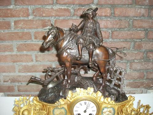 Een super mooie Pendule uit 1846, ged. brons verguld, Antiek en Kunst, Antiek | Klokken, Ophalen