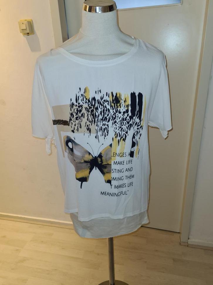 licht shirt maat 44   *v24*, Kleding | Dames, T-shirts, Zo goed als nieuw, Maat 42/44 (L), Blauw, Korte mouw, Ophalen of Verzenden