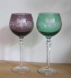 Twee kristallen wijnglazen, Ophalen of Verzenden