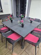 4 prachtige horeca terrastafels + 8 stapelbare terrasstoelen, Zakelijke goederen, Horeca | Meubilair en Inrichting, Ophalen, Gebruikt