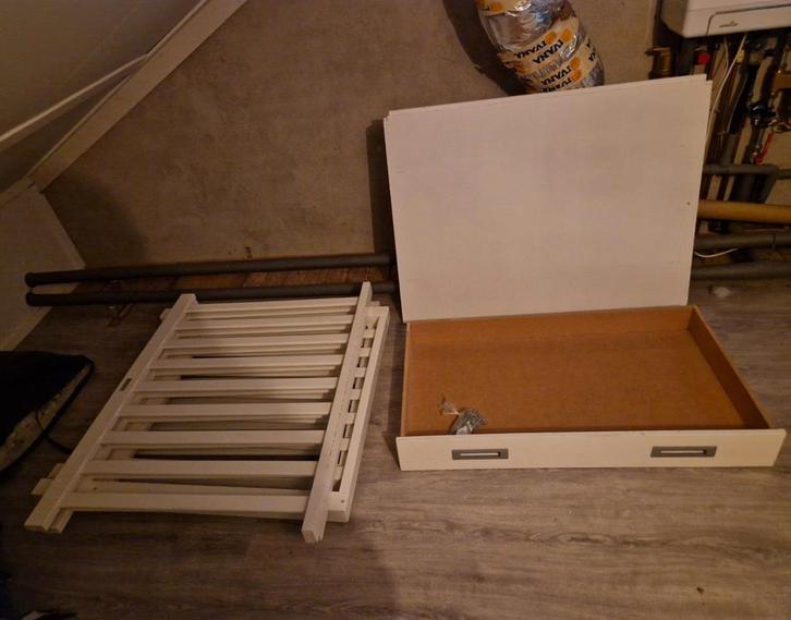 Witte TWF Box met Lade, Kinderen en Baby's, Boxen, Gebruikt, Vierkant, In hoogte verstelbaar, Lade, Ophalen