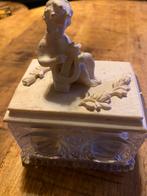 Antiek bonbon doosje (glas..), Antiek en Kunst, Antiek | Koper en Brons, Ophalen of Verzenden