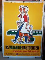 Poster voor de NS Vakantiedagtochten dehaan, Rechthoekig Staand, Verzenden, Zo goed als nieuw, A1 t/m A3