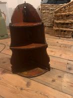 Antiek hoekrekje/ hoekconsole vintage ossebloedrood, Antiek en Kunst, Ophalen