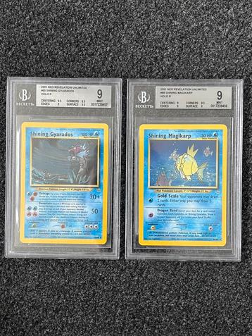 Pokémon BGS 9 “double holo” shining magikarp & gyarados beschikbaar voor biedingen