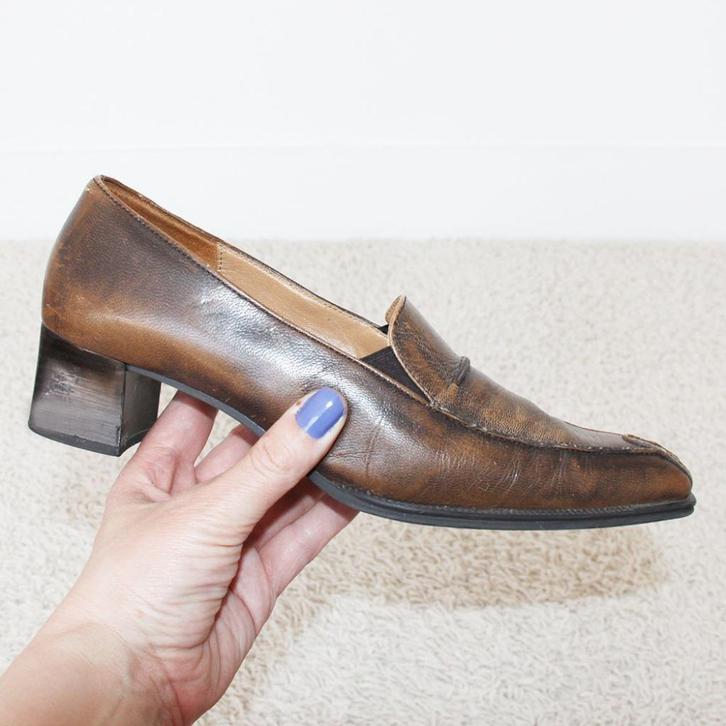 Mooie Leren Gabor Instappers - 30 (Maat 5½G / 38½), Kleding | Dames, Schoenen, Zo goed als nieuw, Instappers, Bruin, Ophalen of Verzenden
