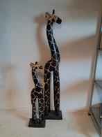 2 mooie houten giraffen, Ophalen of Verzenden, Zo goed als nieuw