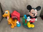 Mickey Mouse en Pluto spaarpot, Ophalen of Verzenden, Mickey Mouse, Zo goed als nieuw, Beeldje of Figuurtje