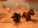 Vintage Lederen Hondenbeeldjes Set, Ophalen