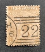 ENGELAND Victoria 1867 9d straw SG111 plate 4, Postzegels en Munten, Postzegels | Europa | UK, Verzenden, Gestempeld