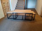 Hout/zwarte Salontafel set van 3, Huis en Inrichting, Ophalen, 50 tot 100 cm, Rond, Nieuw