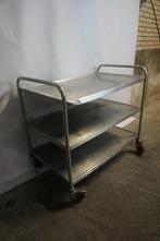 RVS Serveerwagen magazijnwagen serveerkar, Ophalen of Verzenden, Gebruikt