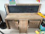 Kindertafel met krijtbort en opberg bakken, Kinderen en Baby's, Kinderkamer | Tafels en Stoelen, Ophalen, Zo goed als nieuw, Stoel(en)
