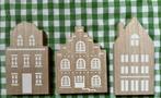 3 hollandse huisjes hout 18-21 cm ook leuk met Sinterklaas, Ophalen of Verzenden, Zo goed als nieuw