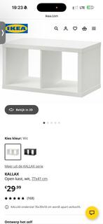 Witte IKEA Kallax kast, Ophalen, Met plank(en), Kunststof, Gebruikt