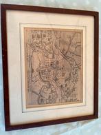 Antieke prent stad haarlem, Antiek en Kunst, Ophalen of Verzenden
