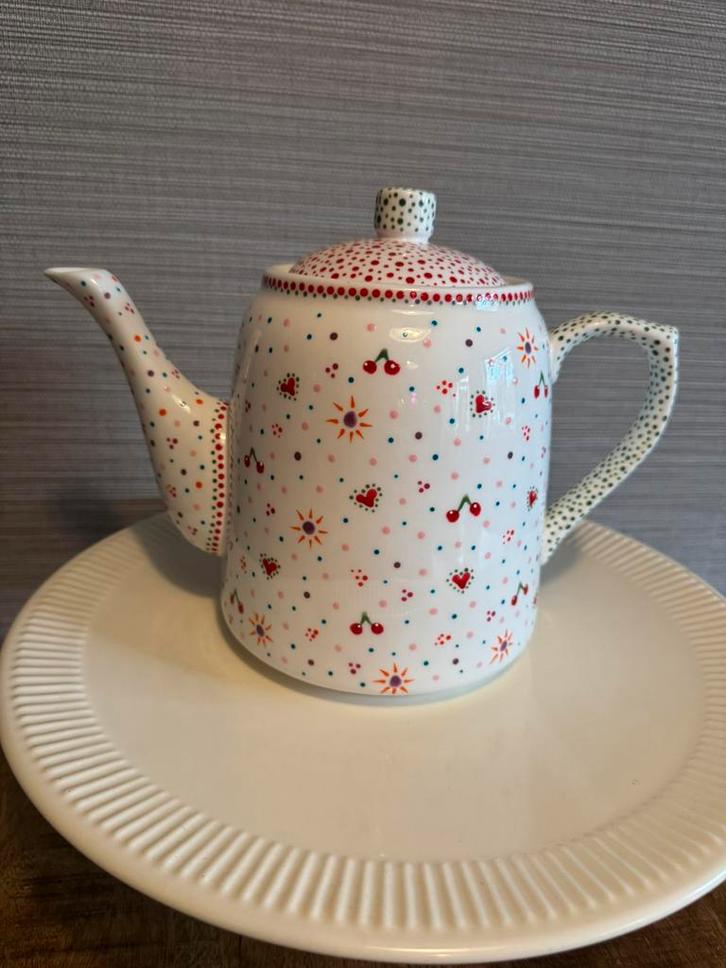 Theepot gestippelt, Huis en Inrichting, Keuken | Servies, Nieuw, Overige typen, Overige stijlen, Ophalen of Verzenden