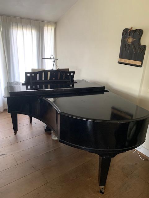 Authentieke Bechstein Vleugel, Muziek en Instrumenten, Piano's, Gebruikt, Vleugel, Zwart, Hoogglans, Ophalen